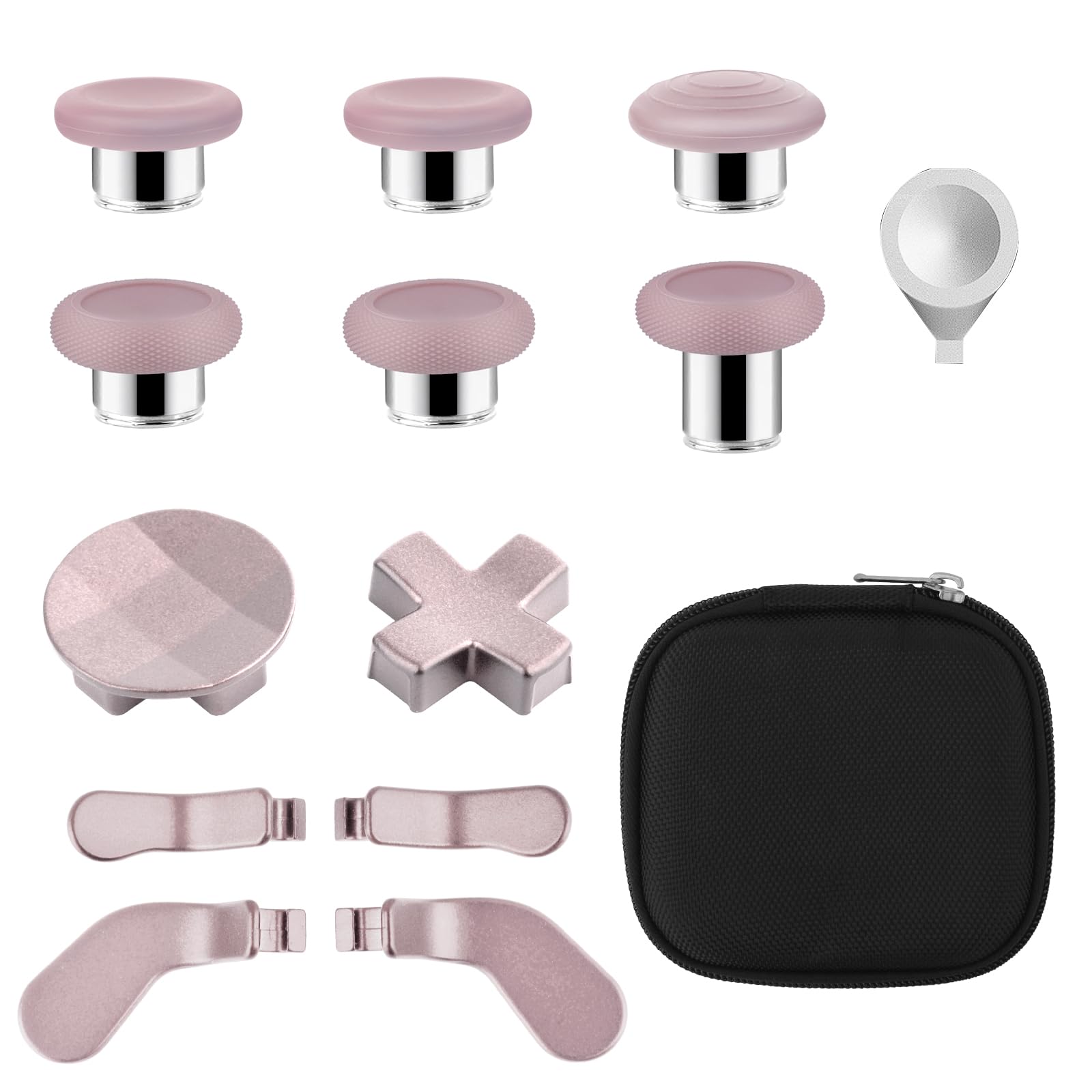 Accessories for Xbox One Elite Series 2 Controller(Model 1797)  Metal Thumbsticks Paddles Joysticks Replacement Parts Kits Compatible with Xbox Elite Wireless Controller Series 2 Core(RosyBrown)