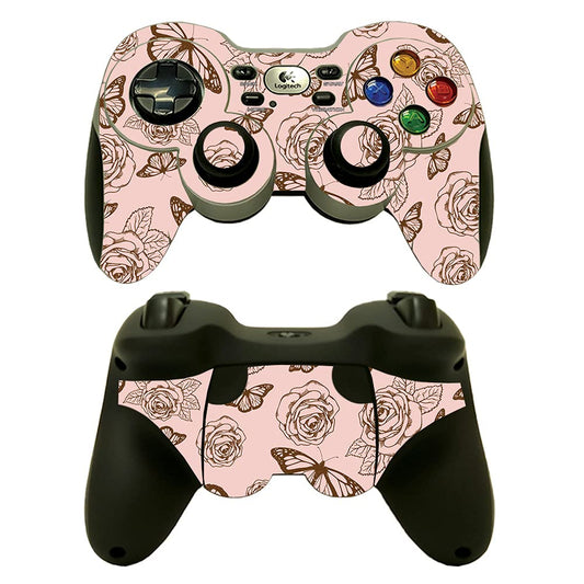 MightySkins Skin Compatible With Logitech Wireless Gamepad F710 - Butterfly Garden | Protective  Durable  and Unique Vinyl Decal wrap cover | Easy To Apply  Remove  and Change Styles | Made in the USA