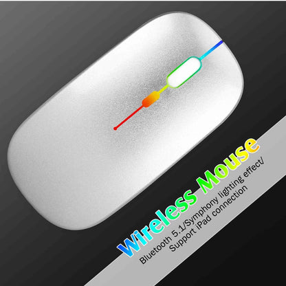 UrbanX Wireless Mouse - 2.4GHz & Bluetooth, Rechargeable, RGB LED, Onyx Black, Model UXM030 for Laptop/PC/Mac/Tablet