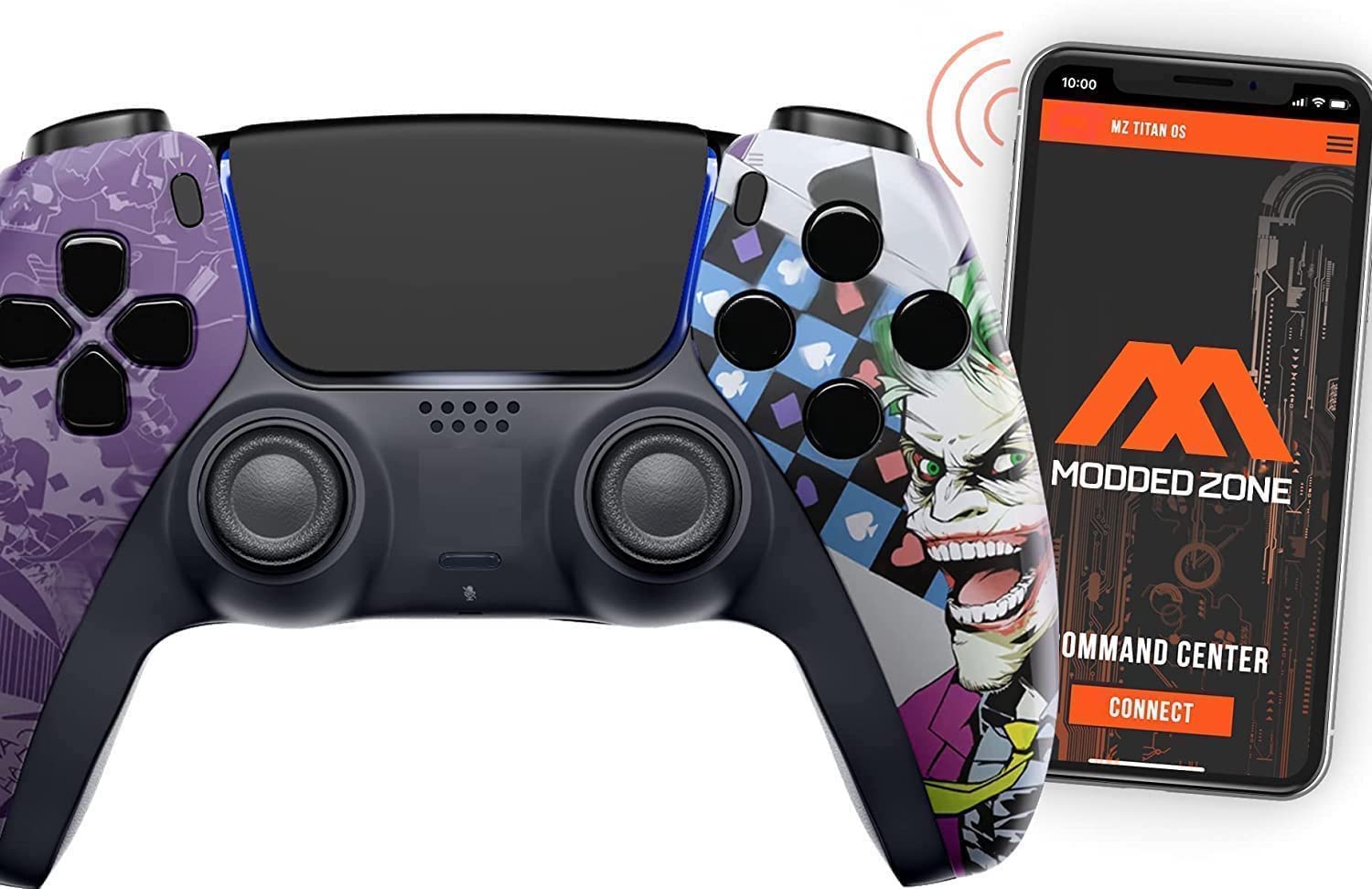 Joker Cards Custom Rapid Fire  Anti Recoil  Macros MODDED Wireless Controller for PS5 & PC - Unique Smart Mods for ps5 controller controlled by the APP. Best for FPS Games. Enhanced Gaming Experience