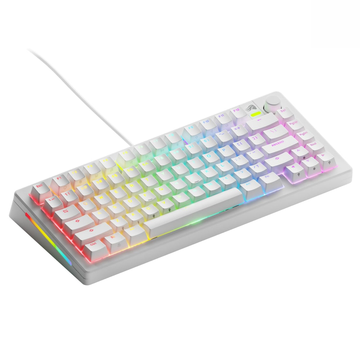 Glorious Gaming - GMMK 3 Custom Mechanical Gaming Keyboard with Knob, 75% Tenkeyless Keyboard, Modular Gasket System, Doubleshot