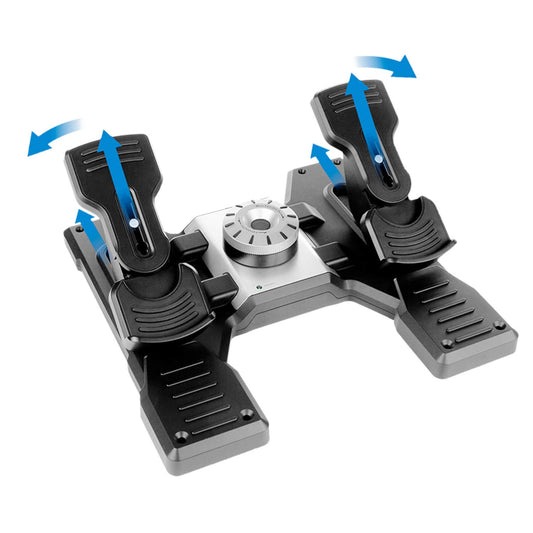 Logitech G Pro Flight Rudder Pedals - Black, Model 945-000068, Precision Control for Flight Simulation
