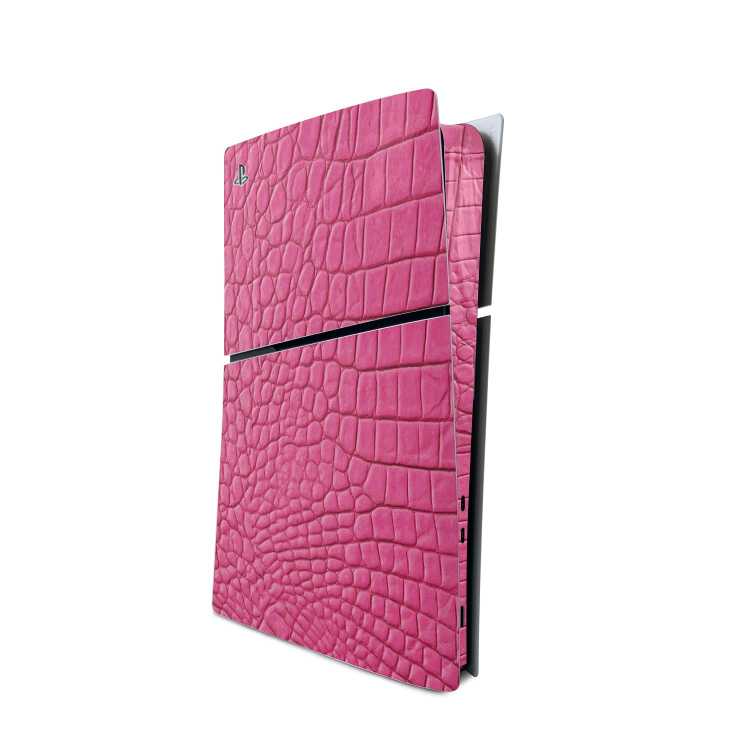 MightySkins Skin Compatible with Playstation 5 Slim Digital Edition Console Only - Pink Gator Skin | Protective  Durable  and Unique Vinyl Decal wrap Cover | Easy to Apply | Made in The USA