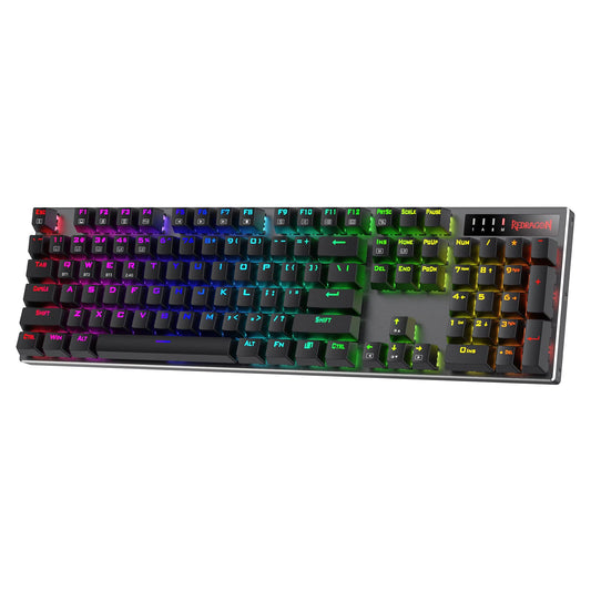 Redragon K556 PRO Upgraded Wireless RGB Gaming Keyboard  BT/2.4Ghz Tri-Mode Aluminum Mechanical Keyboard w/No-Lag Connection  Hot-Swap Linear Quiet Red Switch