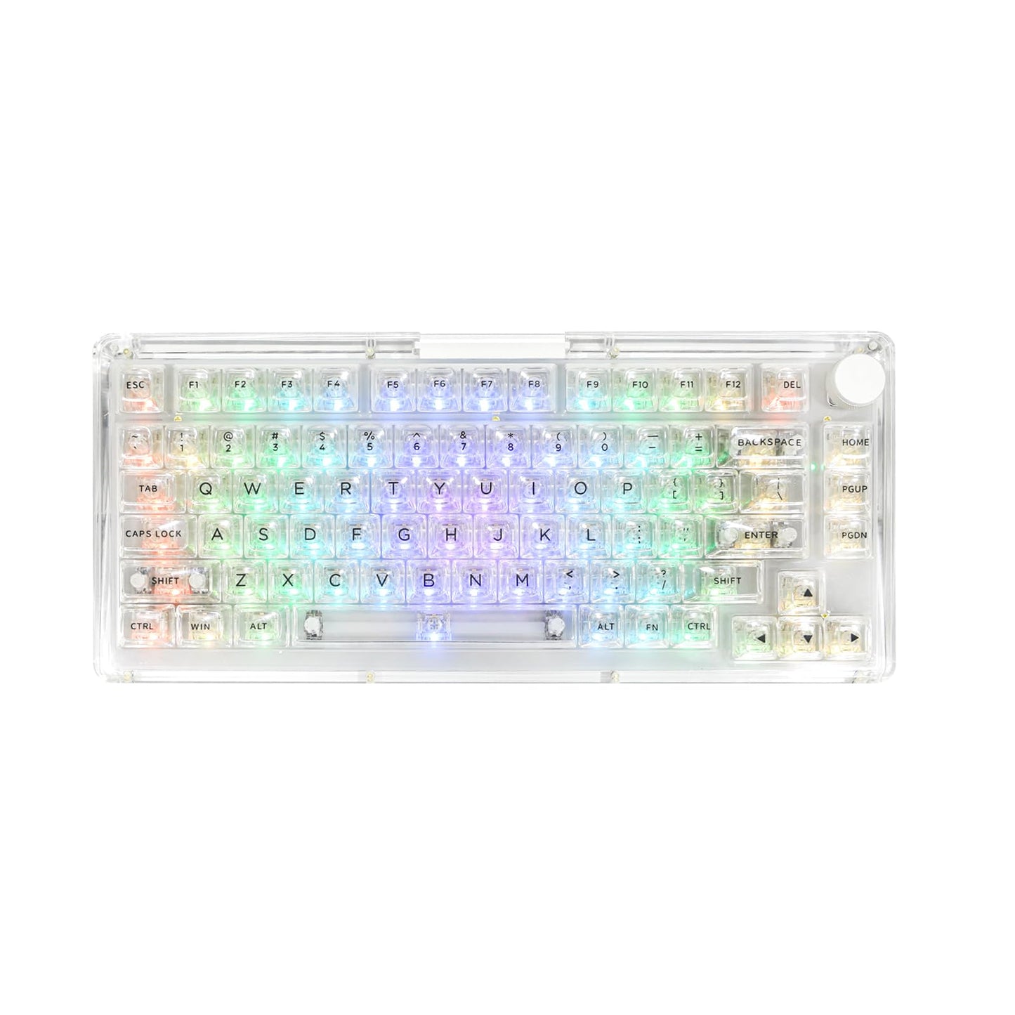 KiiBoom Phantom 81 75% Transparent Mechanical Gaming Keyboard  Hot Swappable Custom Gasket Keyboard with RGB Backlit  Clear Keycap  Rechargeable Battery  Triple Mode for Win/Mac (Phantom 81 V3 Clear)