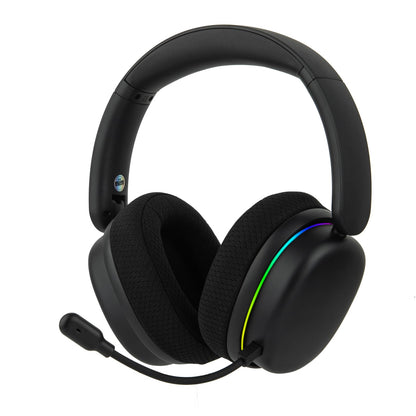 EPOMAKER G7 Pro Wireless Gaming Headset - Dual Mode BT5.3 & 2.4GHz, 7.1 Surround Sound, 80+ Hour Battery, RGB Light, Black