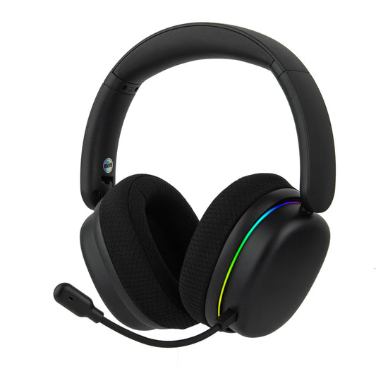 EPOMAKER G7 Pro Wireless Gaming Headset - Dual Mode BT5.3 & 2.4GHz, 7.1 Surround Sound, 80+ Hour Battery, RGB Light, Black