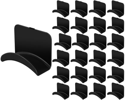 Wonderjune Headphone Wall Hangers - Adhesive Hooks for Gaming Headsets, Universal Stand, 60 Pcs, Black