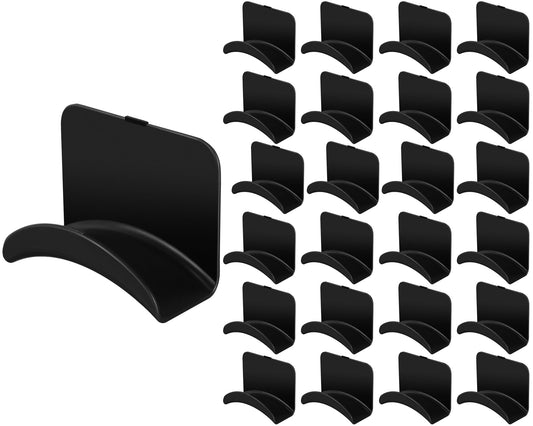 Wonderjune Headphone Wall Hangers, Adhesive Hooks for Gaming Headsets, 30 Pcs, Black, Universal Mount for Headphones, Controllers, Caps