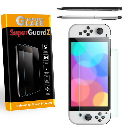 Stylus Pens + for Nintendo Switch OLED (2021) Screen Protector Tempered Glass Anti Blue Light  Eye Protection  SuperGuardZ