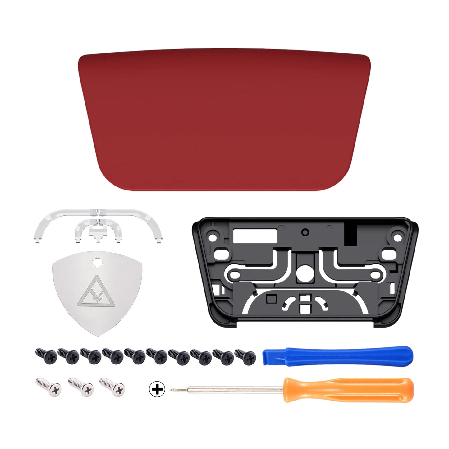 eXtremeRate Replacement Touchpad Cover for PS5 Controller - Passion Red, Model JPF4020, Soft Touch Repair Part
