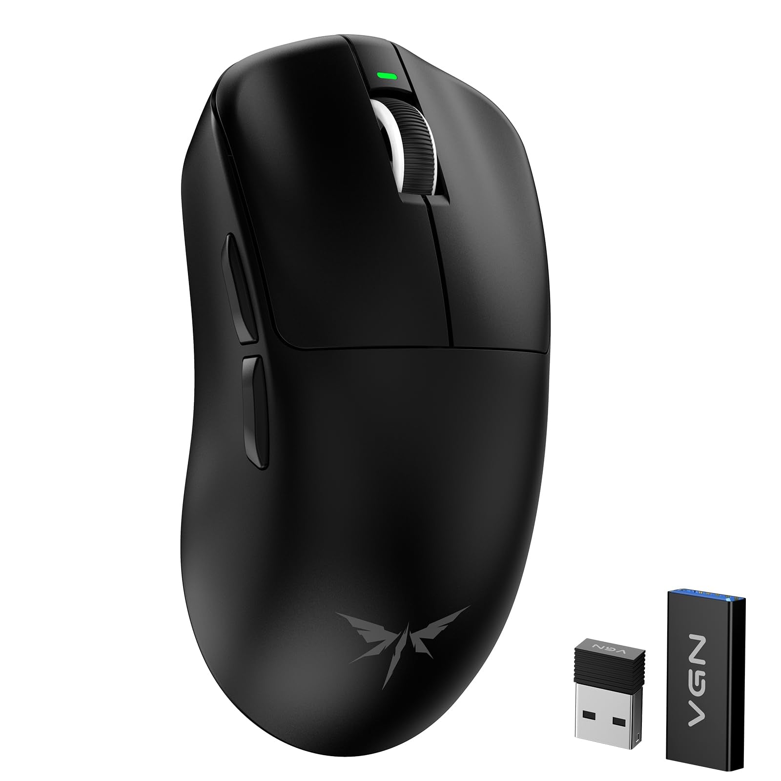 VGN F1 MOBA Wireless Gaming Mouse with Max 26 000 DPI  High Precision  Lightweight 55g  4K Polling  200Hr Battery Life  6 Programmable Buttons  USB-C Charging  for PC/Mac/Laptop Classic Black