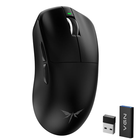 VGN F1 MOBA Wireless Gaming Mouse with Max 26 000 DPI  High Precision  Lightweight 55g  4K Polling  200Hr Battery Life  6 Programmable Buttons  USB-C Charging  for PC/Mac/Laptop Classic Black
