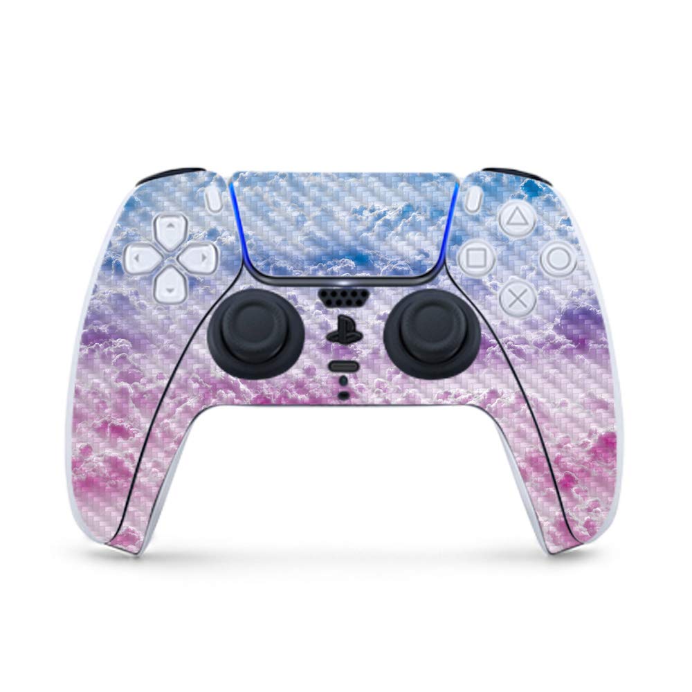 MightySkins Carbon Fiber Skin Compatible with PS5 / PlayStation 5 Controller - Candy Clouds | Protective  Durable Textured Carbon Fiber Finish | Easy to Apply and Change Styles | Made in The USA