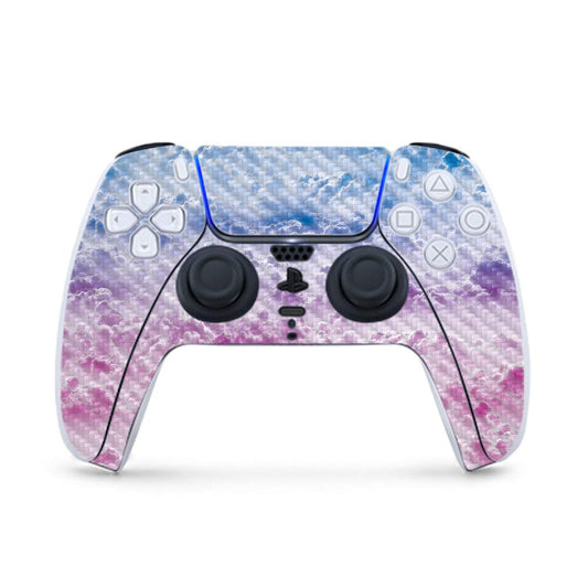 MightySkins Carbon Fiber Skin Compatible with PS5 / PlayStation 5 Controller - Candy Clouds | Protective  Durable Textured Carbon Fiber Finish | Easy to Apply and Change Styles | Made in The USA