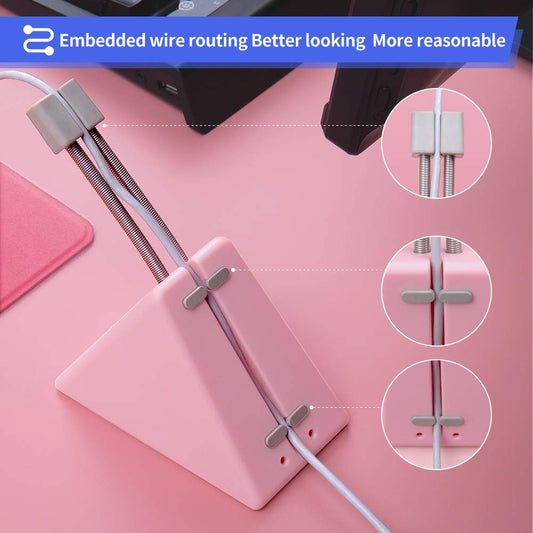 Hotline Games Mouse Bungee Cord Clip for Esports - Rubber, 3.0 Pink