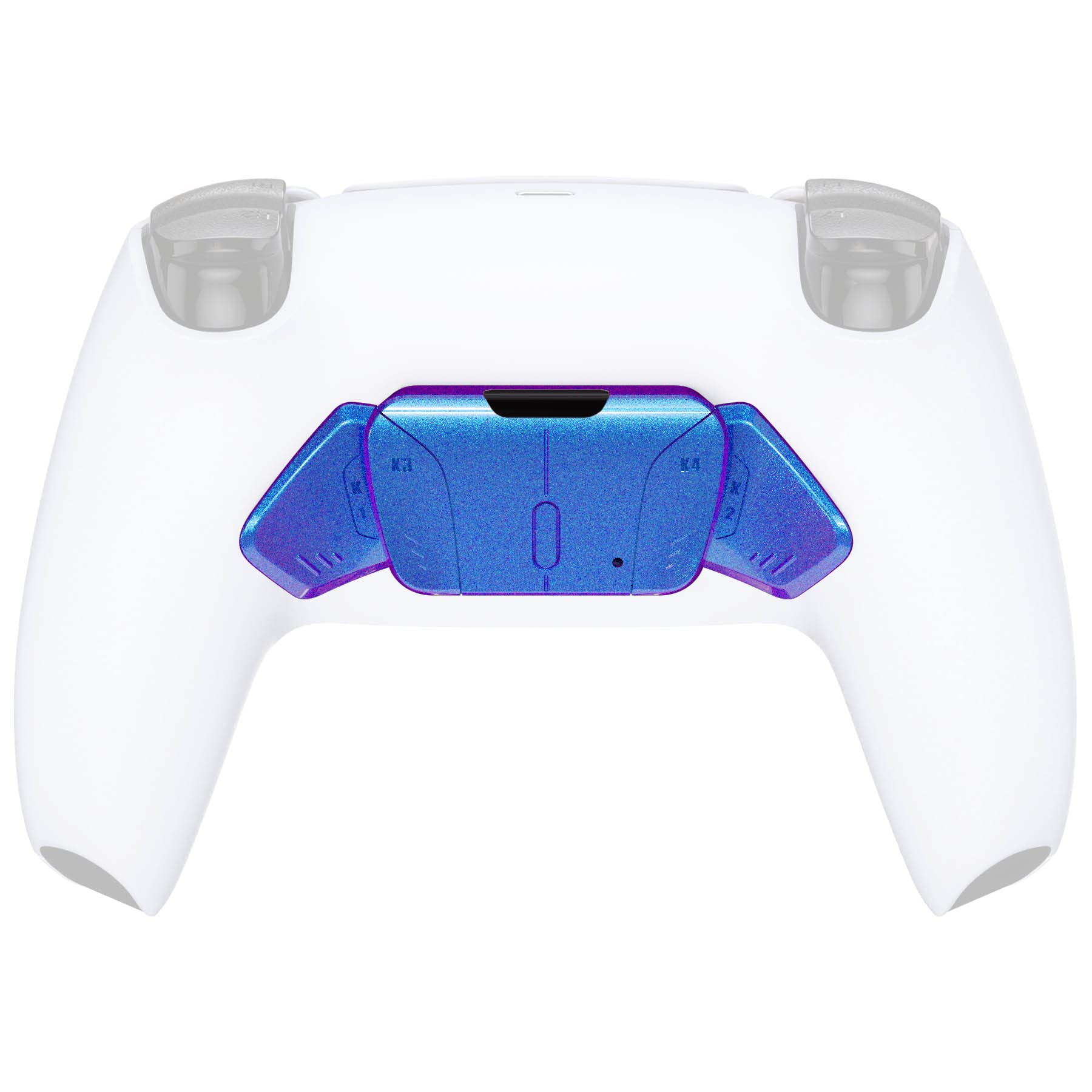 eXtremeRate Chameleon Purple Blue Replacement Redesigned K1 K2 K3 K4 Back Buttons Housing Shell for PS5 Controller RISE4 Remap Kit - Controller & RISE4 Remap Board NOT Included