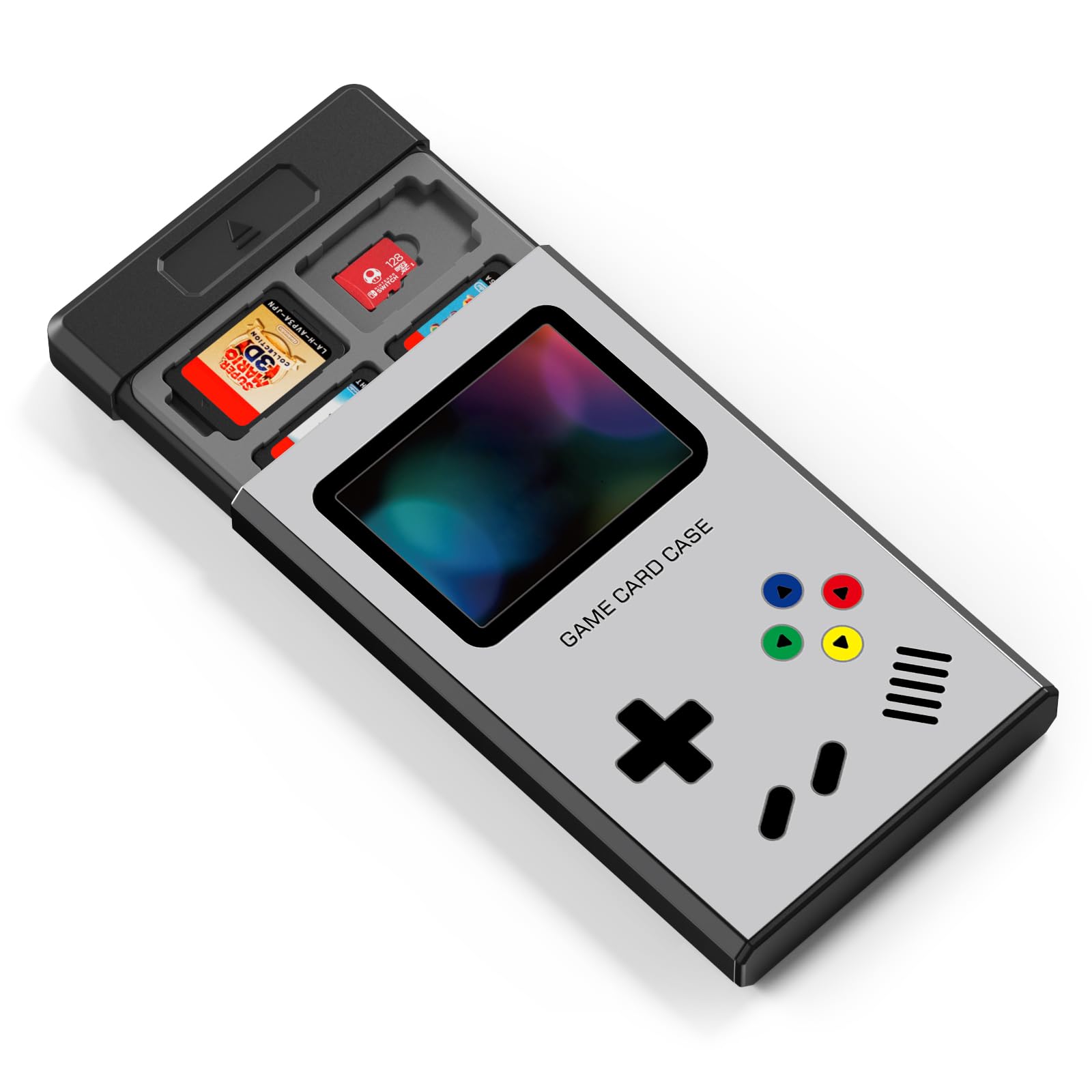 HEIYING Switch Game Card Case for Nintendo Switch / OLED / Lite Games Cards  Metal Game Storage Holder with 20 Games Card sections and 20 Micro SD Cards sections