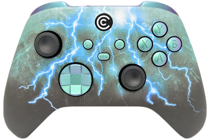 Custom Controllerzz Wireless Controller for Xbox & PC - Green Skies with Chameleon Inserts