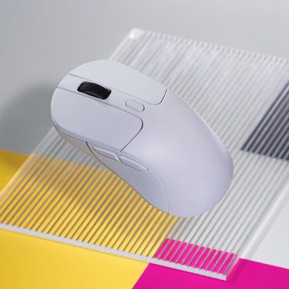 Keychron M3 Wireless Gaming Mouse - Tri-Mode 2.4 GHz/Bluetooth 5.1, 26000 DPI, RGB Backlit, Lightweight, White