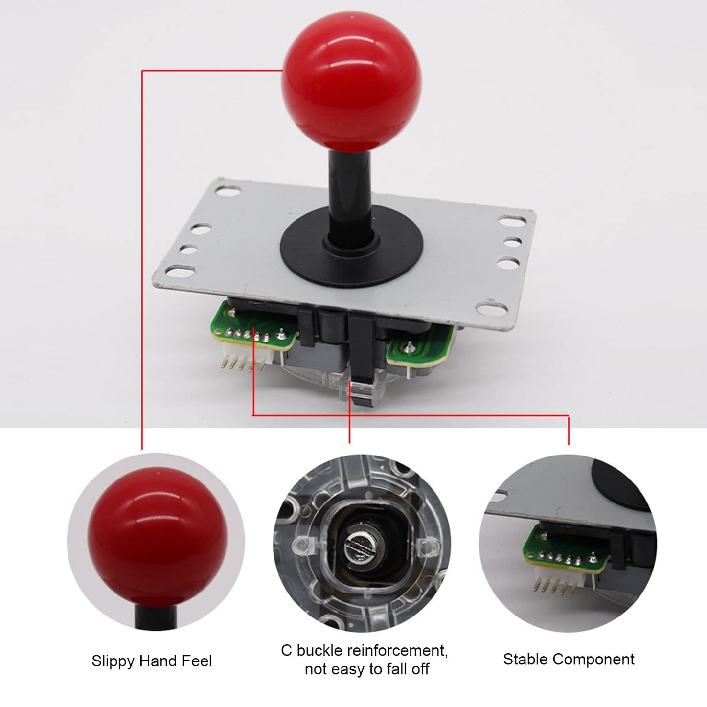 SPYMINNPOO Joystick Gamepad Replacement Parts - Circuit Board with Ball, Red, Model SPYMINNPOO69gadwo8eu-13