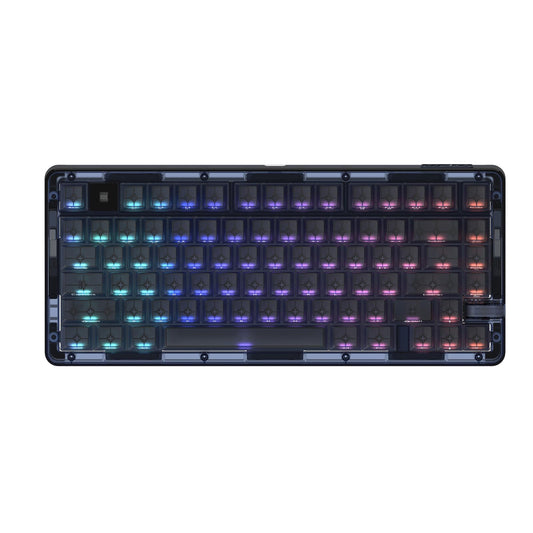 IROK OP75 Mechanical Keyboard - 75% Hot Swappable, Gesture-Controlled RGB, Wireless/Bluetooth, Black