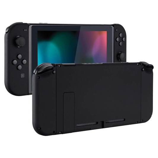 eXtremeRate DIY Replacement Shell Buttons for Nintendo Switch  Soft Touch Back Plate for Switch Console  Custom Housing Case with Full Set Buttons for Joycon Handheld Controller - Black