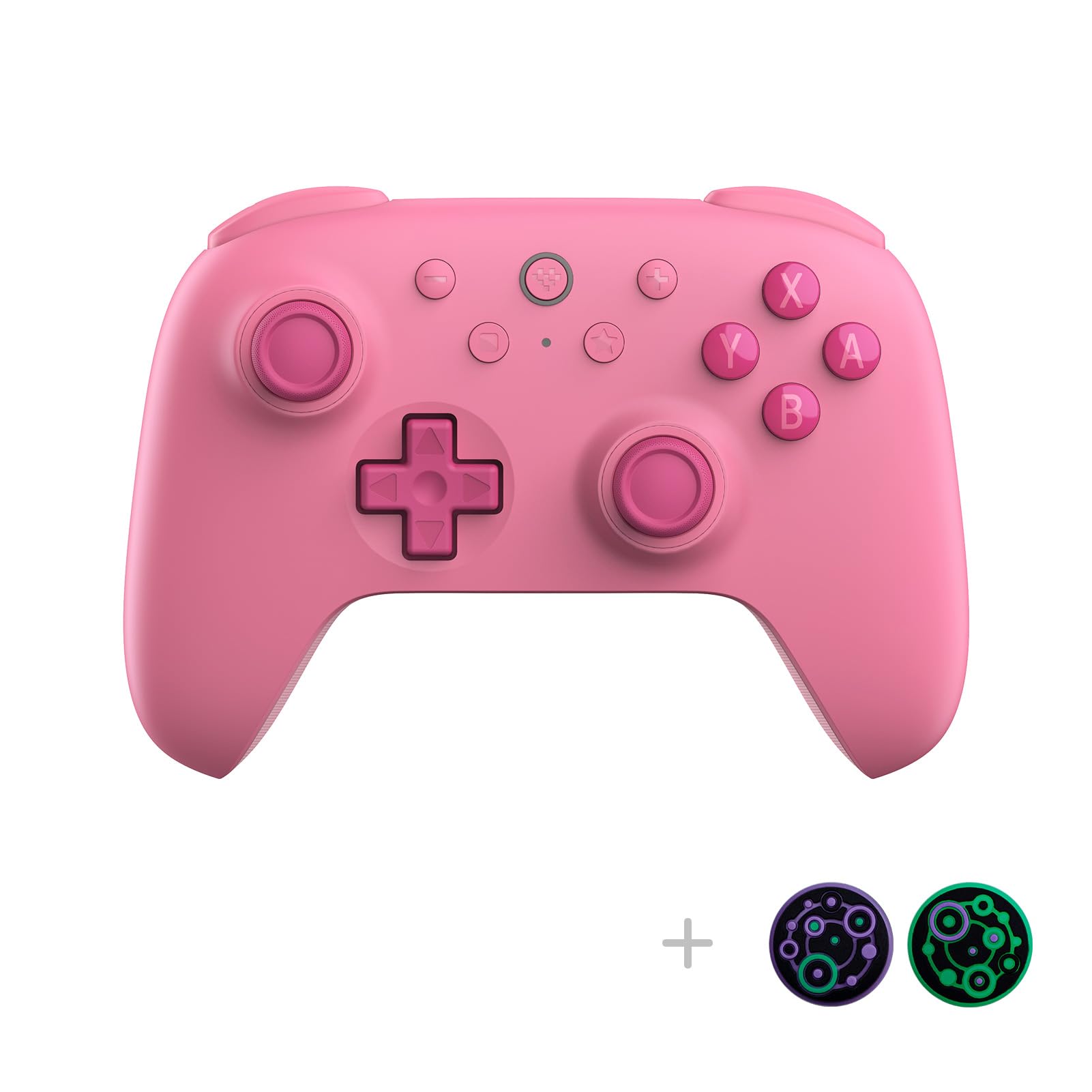8Bitdo Ultimate 2C Pink Bluetooth Controller with Hall Effect Joysticks, Remappable L4/R4 Bumpers, 6-Axis Motion Control, Turbo Function