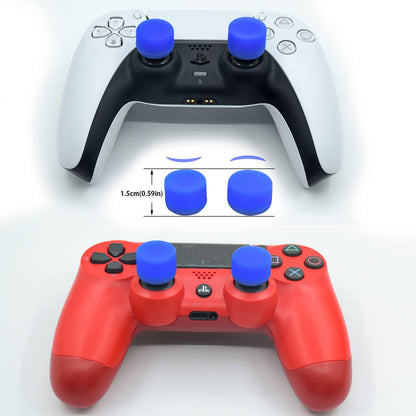 ZHI-NYLLDJS FPS Thumb Grip Gamepad - Antislip Joystick Caps for PS5/4 & Switch Pro - Blue Set (16pcs)