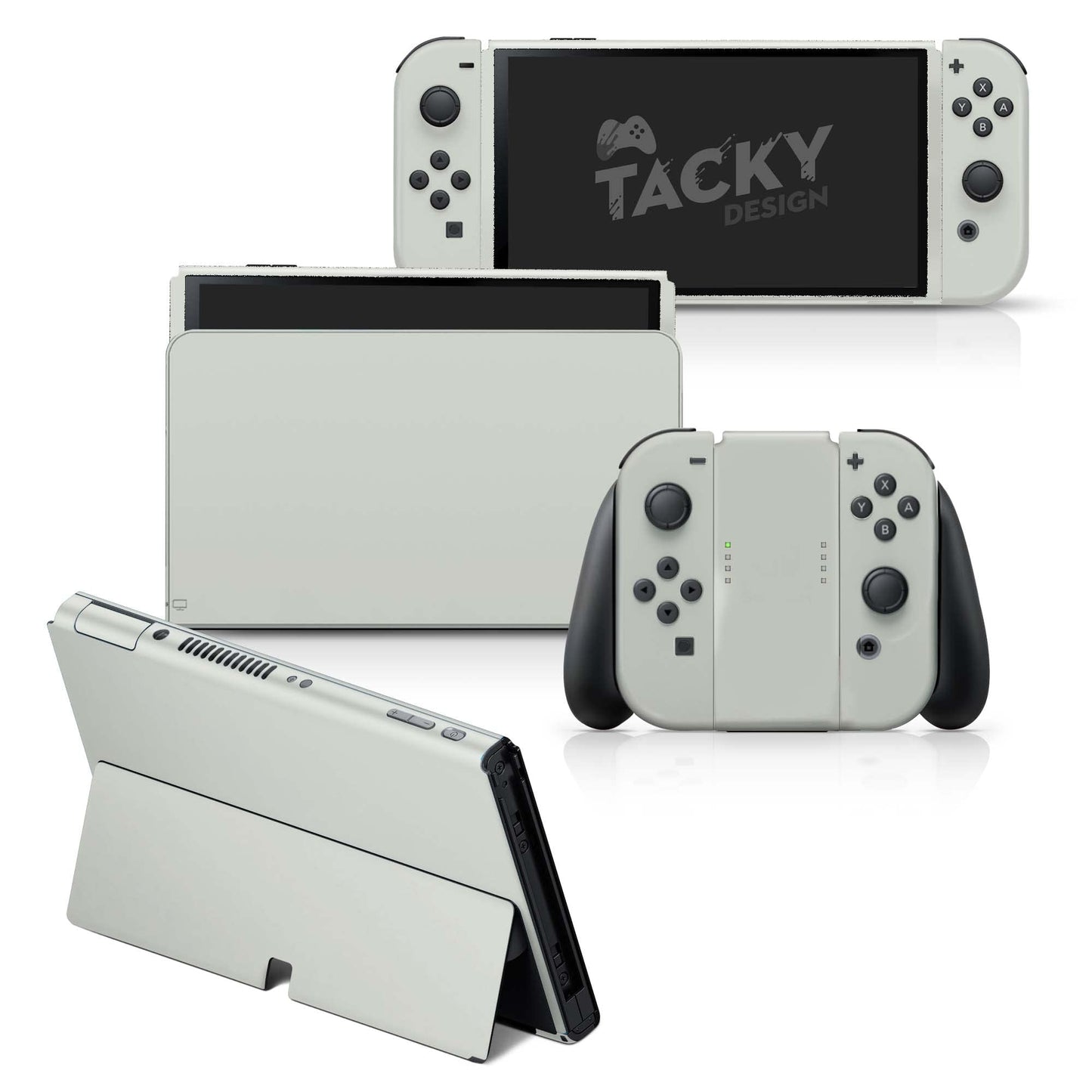 Tacky Design Classic Solid Color Compatible with Nintendo Switch OLED Skin Wrap Cover  Simple Color Sticker  Premium Vinyl 3M Full Wrap Decal (Sage Green)