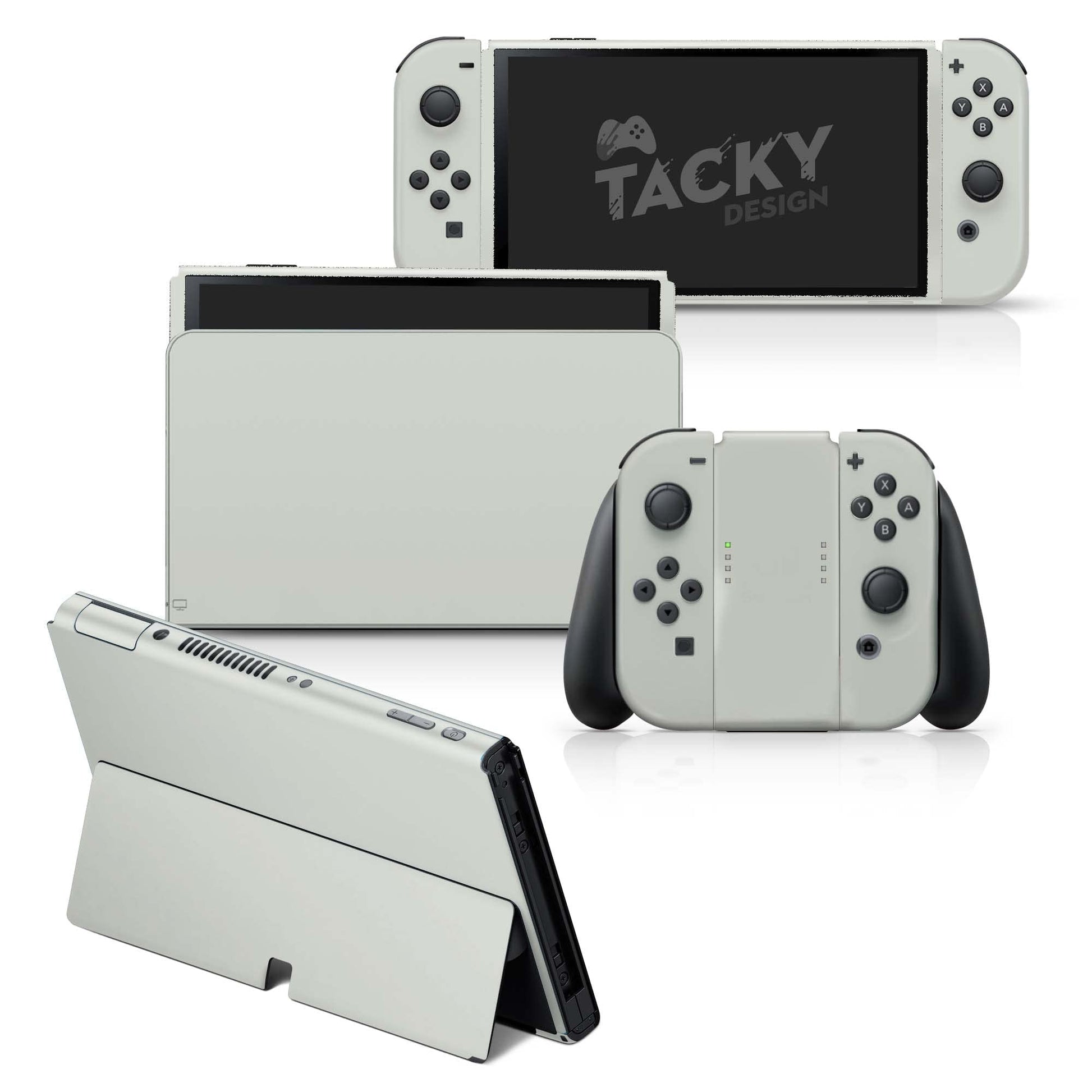 Tacky Design Classic Solid Color Compatible with Nintendo Switch OLED Skin Wrap Cover  Simple Color Sticker  Premium Vinyl 3M Full Wrap Decal (Sage Green)