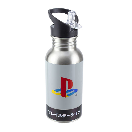Paladone PlayStation Heritage Stainless Steel Water Bottle  500 ml  16.9 fl oz  Multicolored