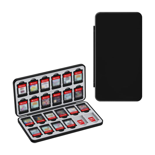24-Slot Switch Game Card Case Compatible with Switch Games & micro SD Cards  the Games Holder Organizer Suitable for Switch  Lite & OLED Game Cards  Black