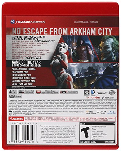 Warner Home Video Batman: Arkham City - Game of the Year Edition, 1 Pack, Restricted Distribution