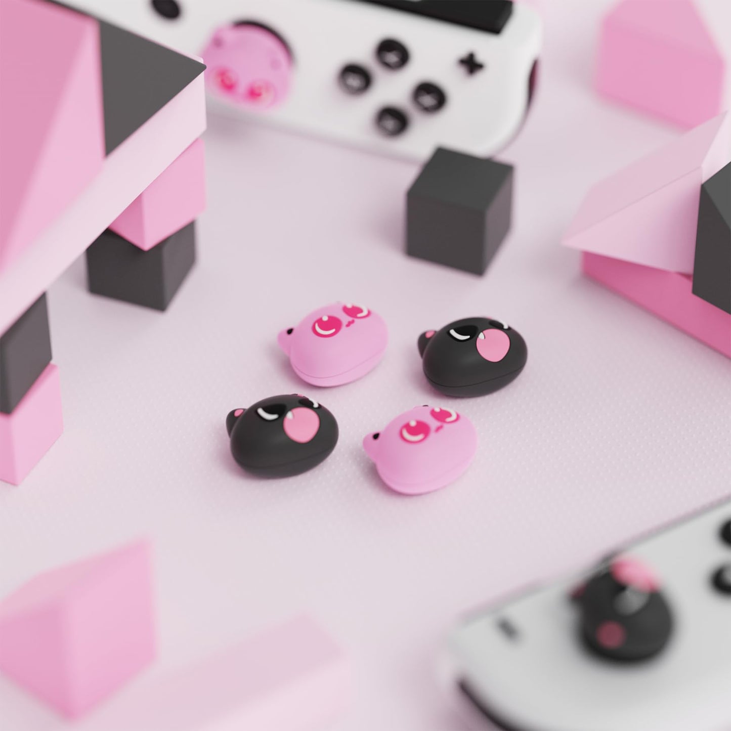 PlayVital Thumb Grip Caps for Nintendo Switch Lite/OLED - Joystick Covers in Color A (Model NJM1211)