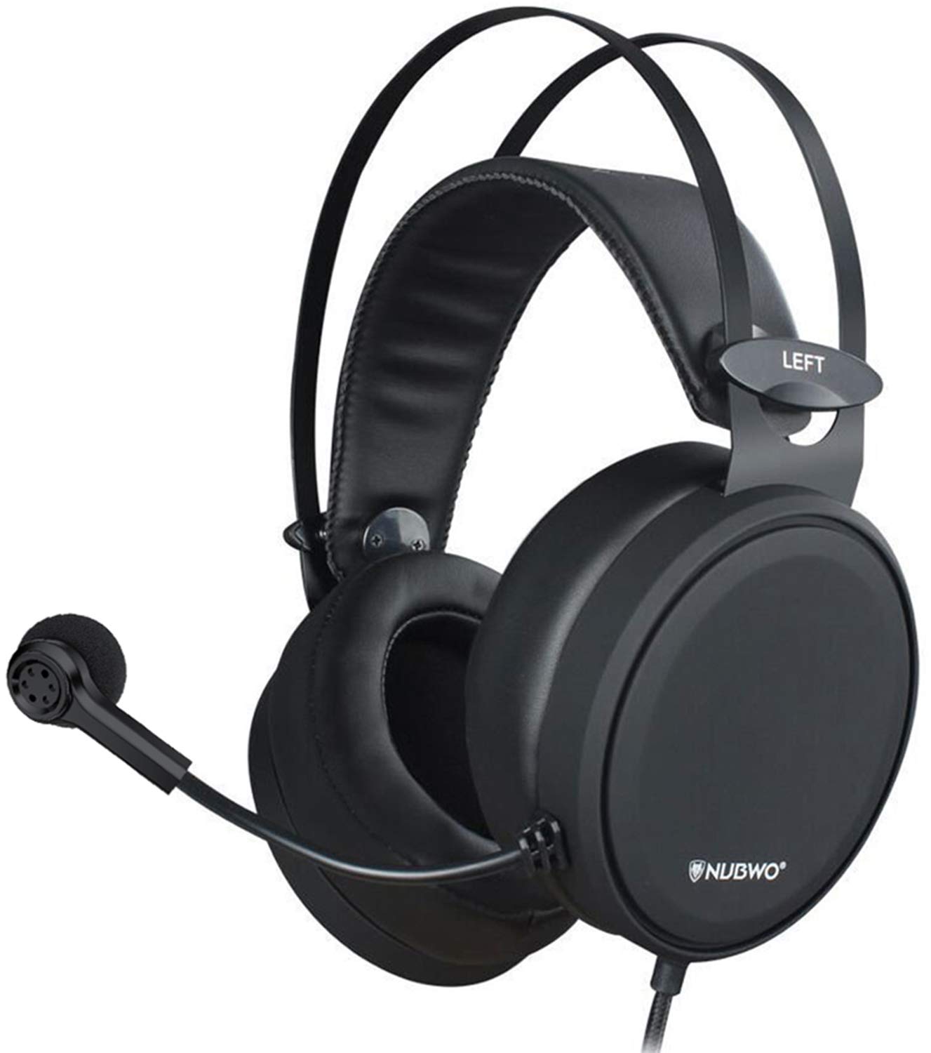 NUBWO N7 Gaming Headset - Wired Stereo Headphones for PS4/Xbox One/PC - Noise Cancelling Mic, 3.5mm, Black