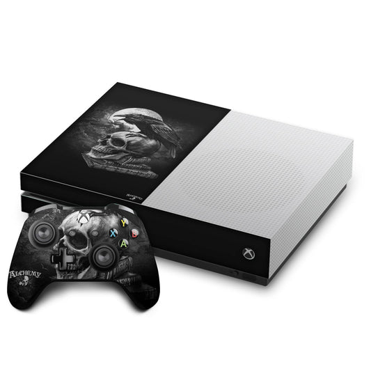 Head Case Designs Officially Licensed Alchemy Gothic Poes Raven Gothic Vinyl Sticker Gaming Skin Decal Cover Compatible With Xbox One S Console and Controller Bundle