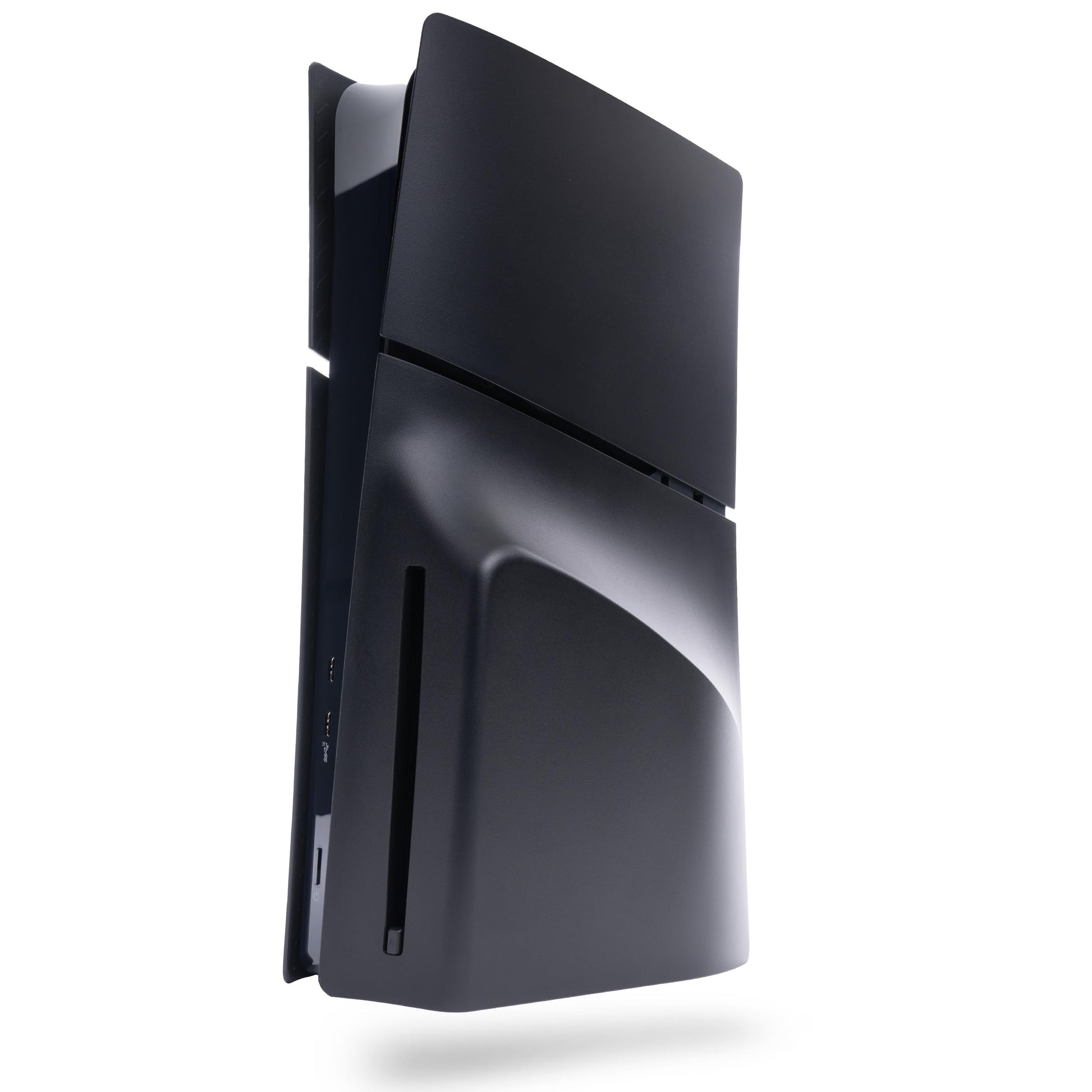 Glistco Black Plates Slim Replacement Shell Compatible with PS5 Slim - Cover Plates for PS5 Slim Disc Edition (Matte Black)