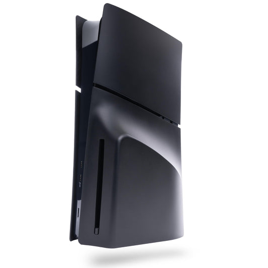 Glistco Black Plates Slim Replacement Shell Compatible with PS5 Slim - Cover Plates for PS5 Slim Disc Edition (Matte Black)