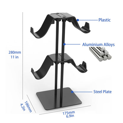 Monzlteck Desktop Controller Holder for PS4/PS5/Xbox ONE/Switch Pro, Metal, Black, Gaming Accessories