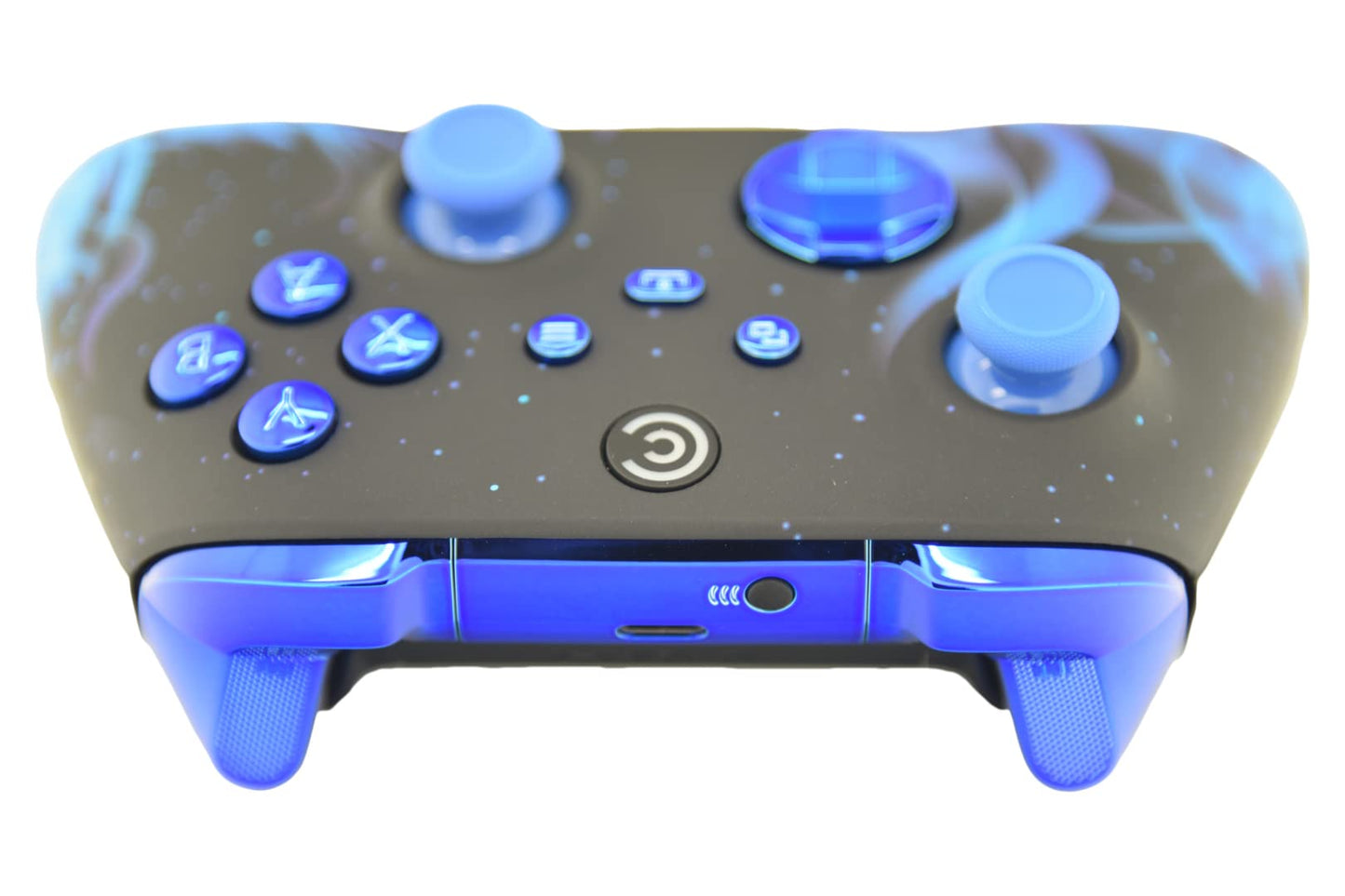 Custom Controllerzz Wireless Controller for Xbox Series X/S & PC - Blue Flame with Blue Chrome Inserts