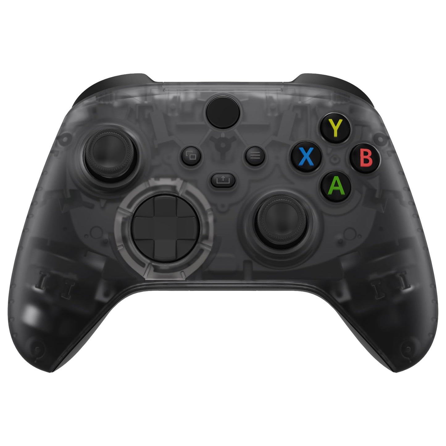 eXtremeRate Replacement Faceplate for Xbox Series X & S Controller - Personalize Your Control - Clear Black Front Housing Shell for Xbox Core Wireless Controller [Controller NOT Included]