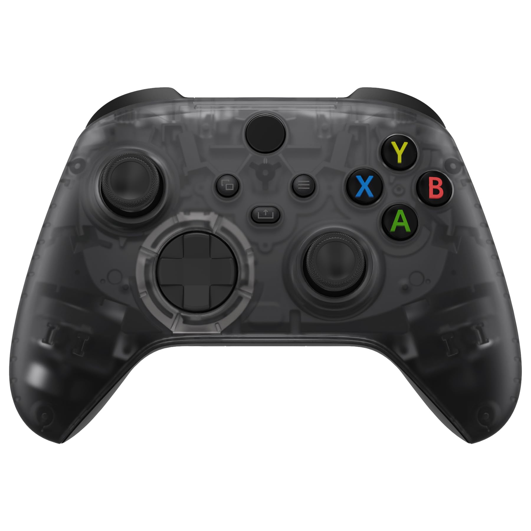 eXtremeRate Replacement Faceplate for Xbox Series X & S Controller - Personalize Your Control - Clear Black Front Housing Shell for Xbox Core Wireless Controller [Controller NOT Included]