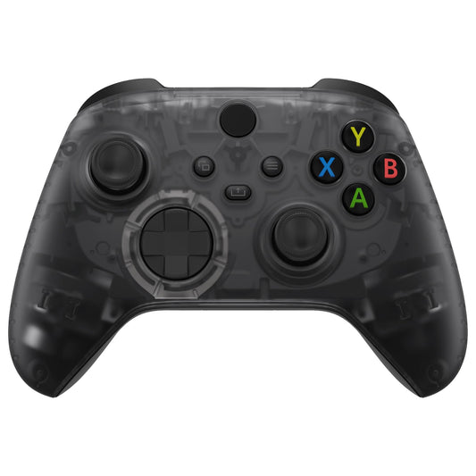 eXtremeRate Replacement Faceplate for Xbox Series X & S Controller - Personalize Your Control - Clear Black Front Housing Shell for Xbox Core Wireless Controller [Controller NOT Included]