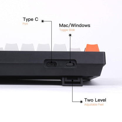 Keychron C2 Wired Mechanical Keyboard, Hot-swappable Gateron G Pro Brown, RGB Backlight, 104 Keys, USB-C for Mac & Windows