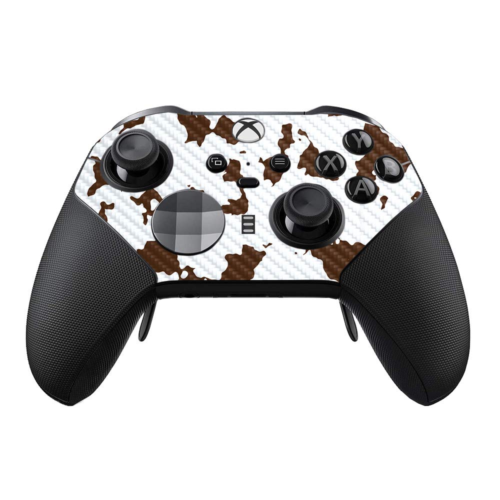 MightySkins Carbon Fiber Skin Compatible With XBOX Elite Series 2 Controller - Brown Cow | Protective  Durable Textured Carbon Fiber Finish | Easy To Apply  Remove  and Change Styles | Made in the USA