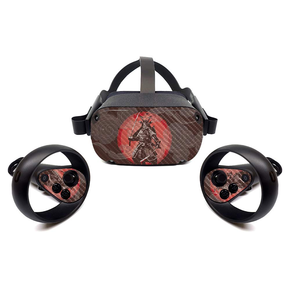 MightySkins Carbon Fiber Skin for Oculus Quest - Samurai Battle | Protective  Durable Textured Carbon Fiber Finish | Easy to Apply  Remove  and Change Styles | Made in The USA (CF-OCQU-Samurai Battle)