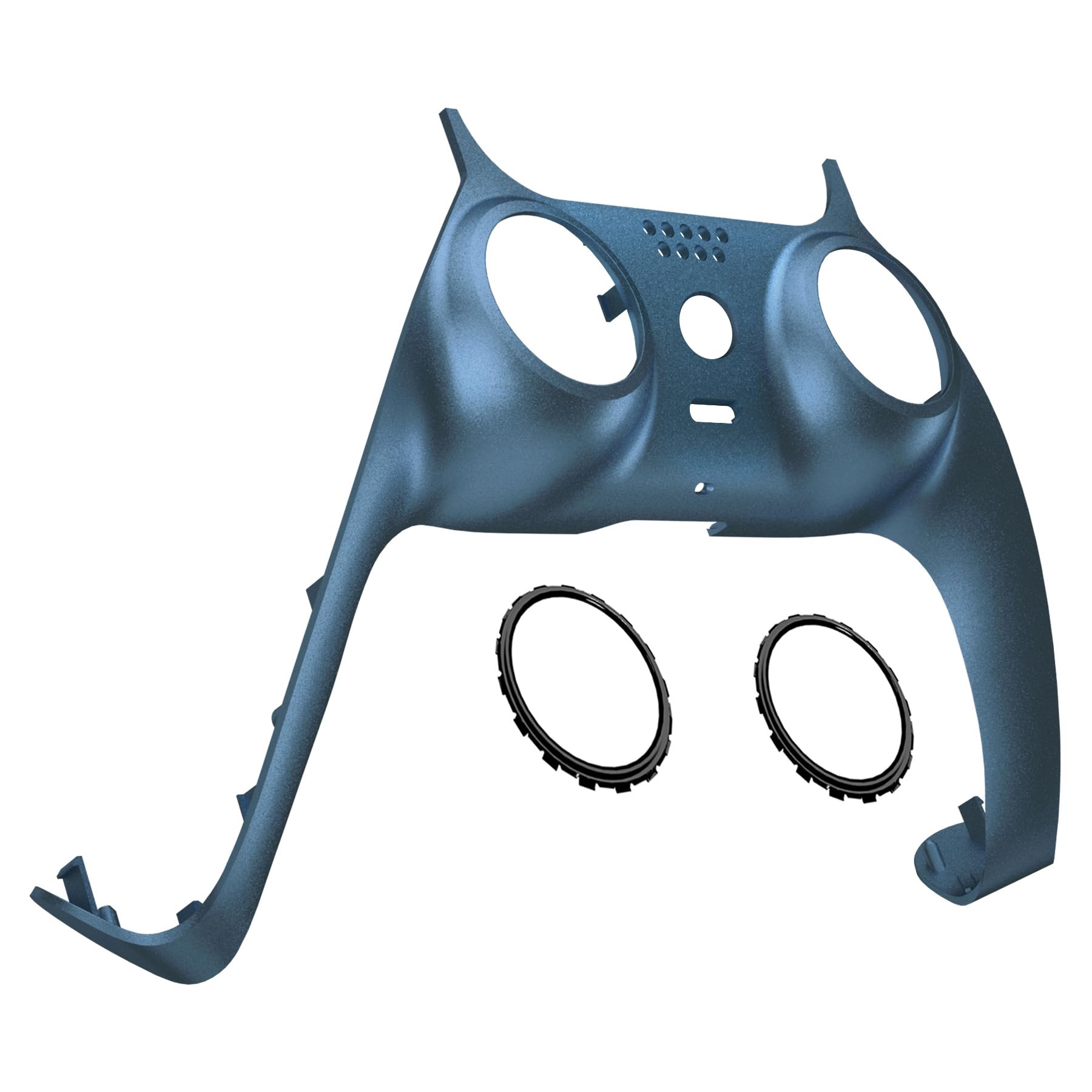 eXtremeRate Metallic Regal Blue Decorative Trim Shell Compatible with p s 5 Controller  DIY Replacement Clip Shell  Custom Plates Cover Compatible with p s 5 Controller with Accent Rings