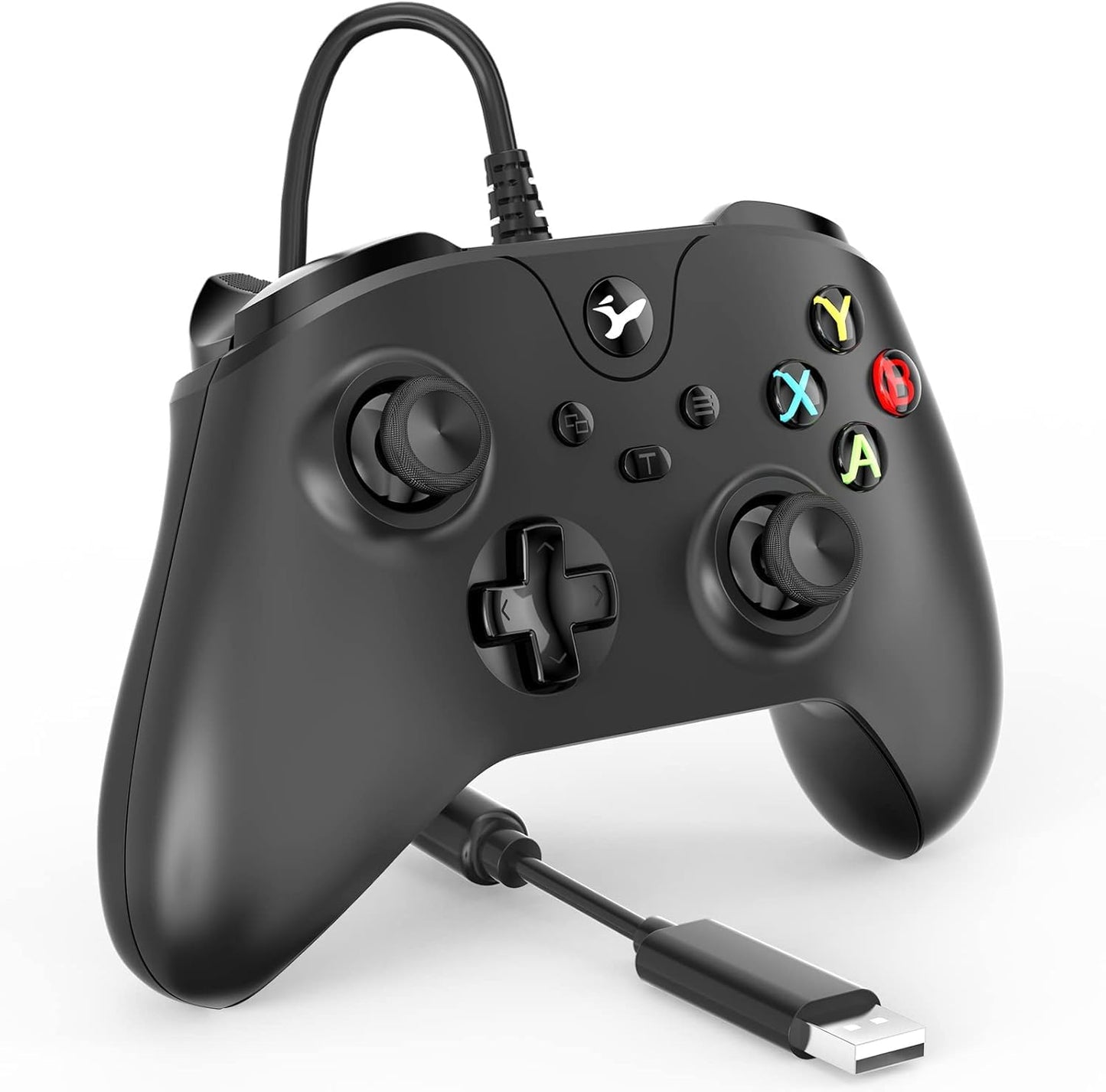 YCCTEAM Wired Controller for Xbox One  Wired Xbox one USB Gamepad Controller Compatible with Xbox One/S/X/PC Windows 10/11 with 3.5mm Headset Audio Jack(Night Black)