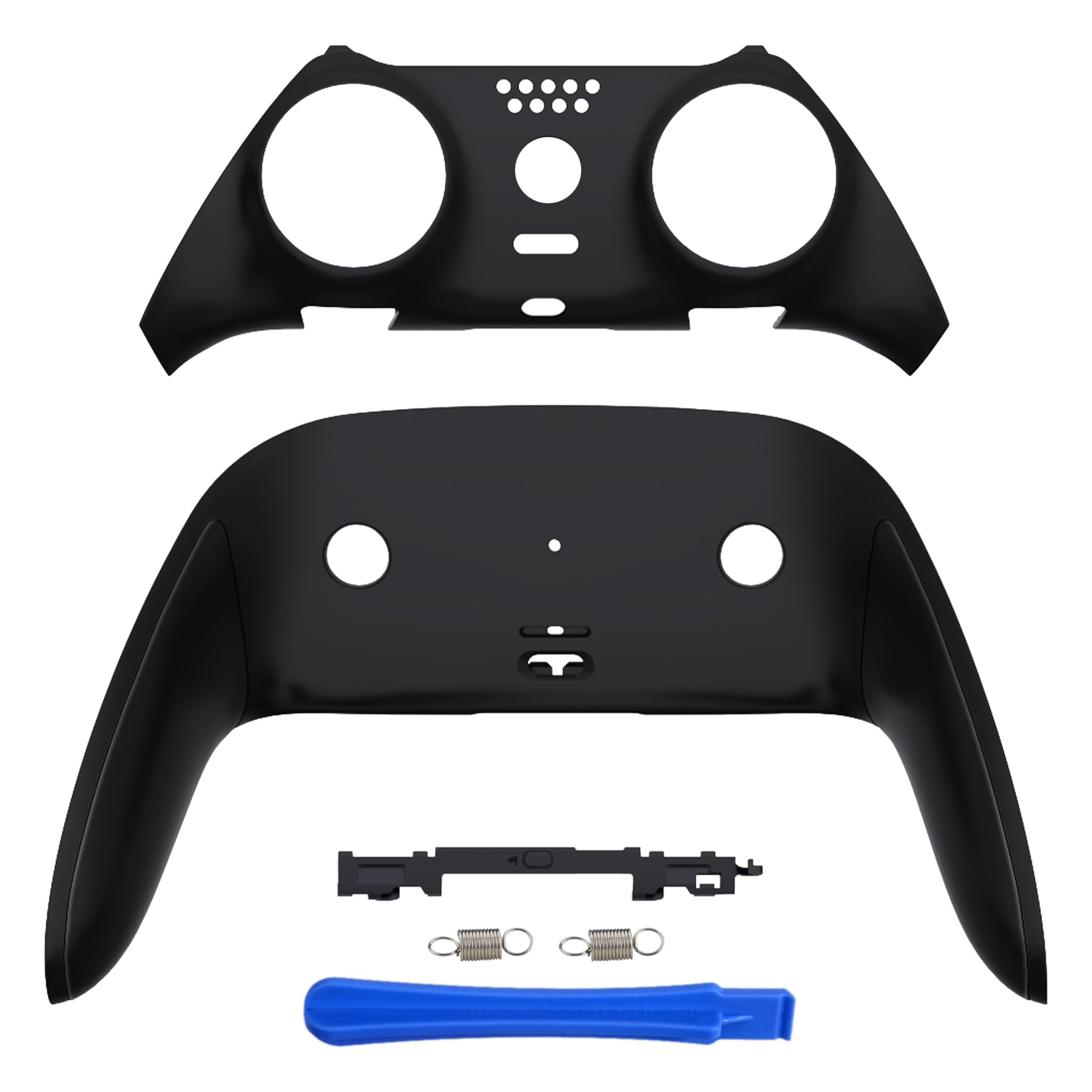 eXtremeRate Top Bottom Decorative Trim Shell Compatible with ps5 Edge Controller DIY Replacement Front Back Clip Shell  Custom Wood Grain Plates Cover Compatible with ps5 Edge Controller